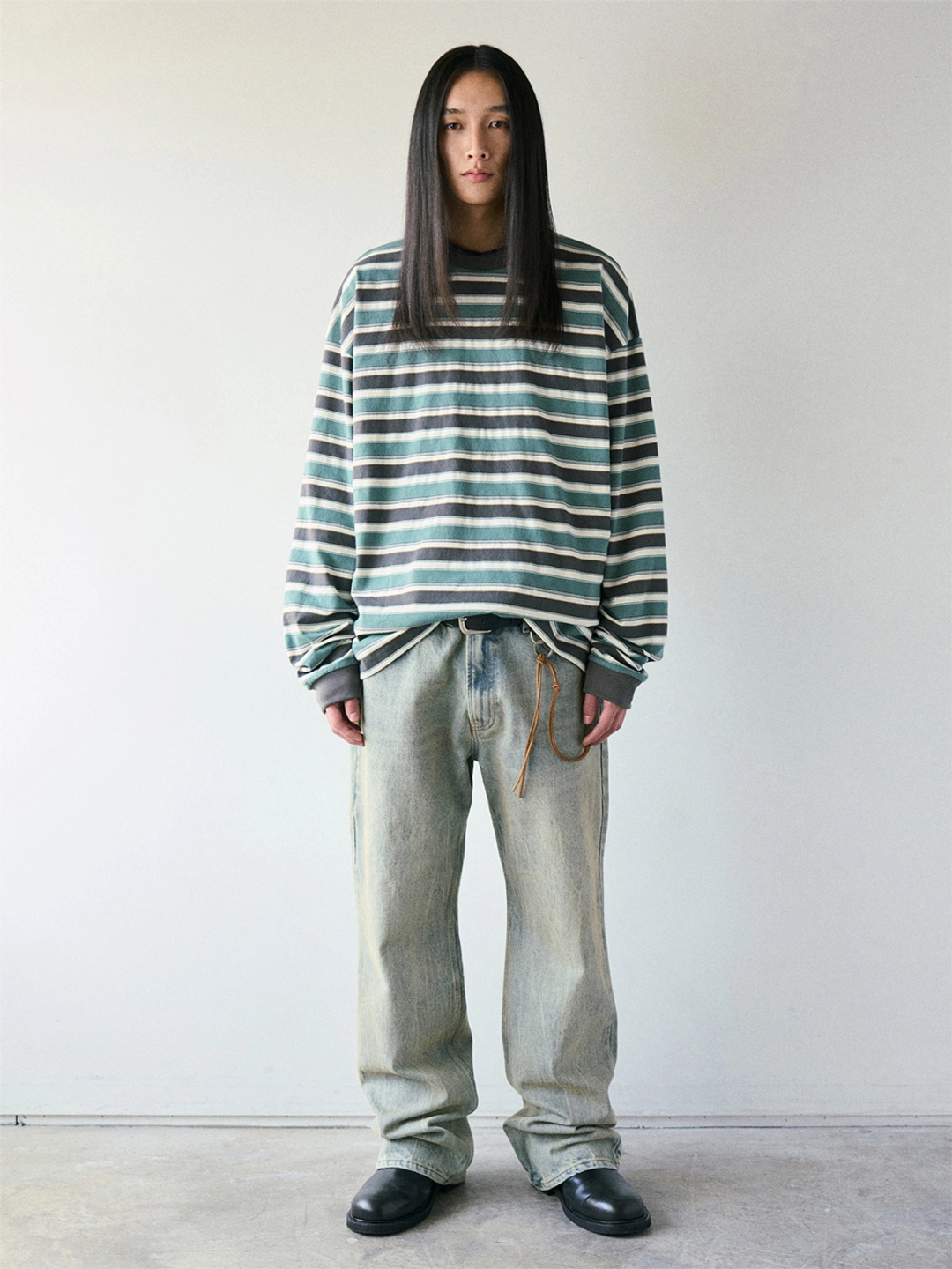 파르티멘토 Vintage Border Stripe Long Sleeve_Green 상품 이미지 2
