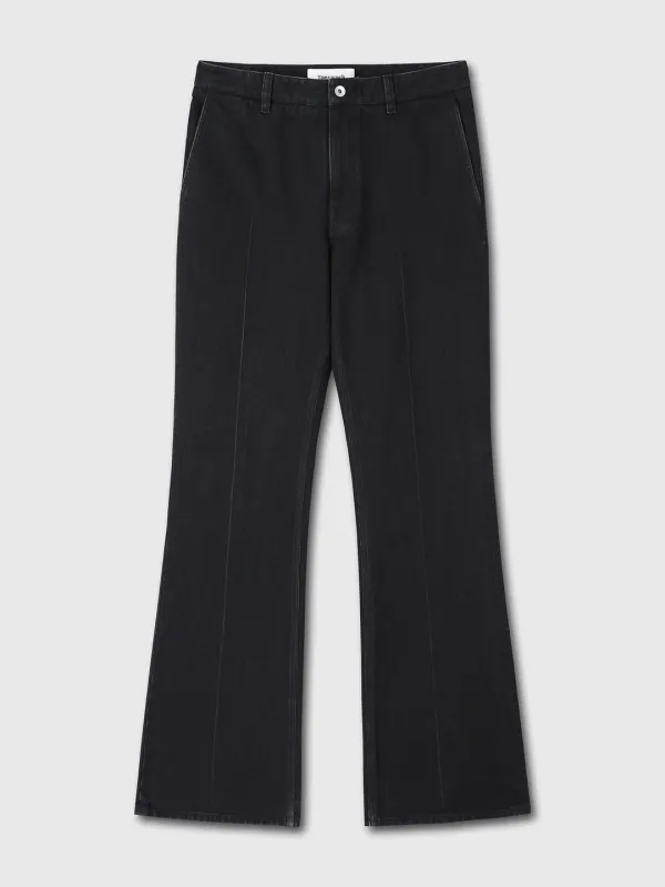 FLARED-LEG TAILORED JEANS_ WASHED BLACK