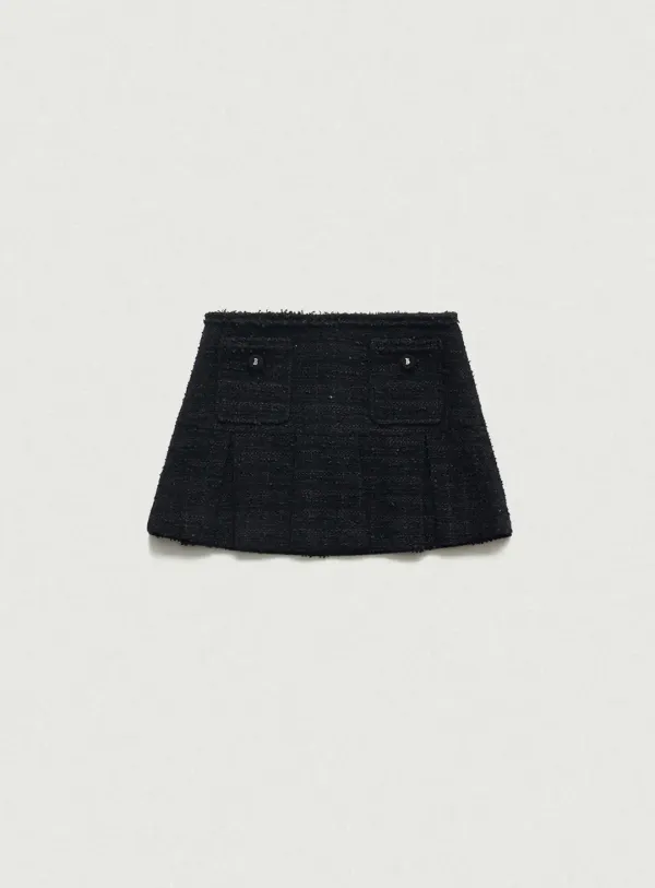 [Last Offer] Melina Tweed Set-Up Skirt_Navy