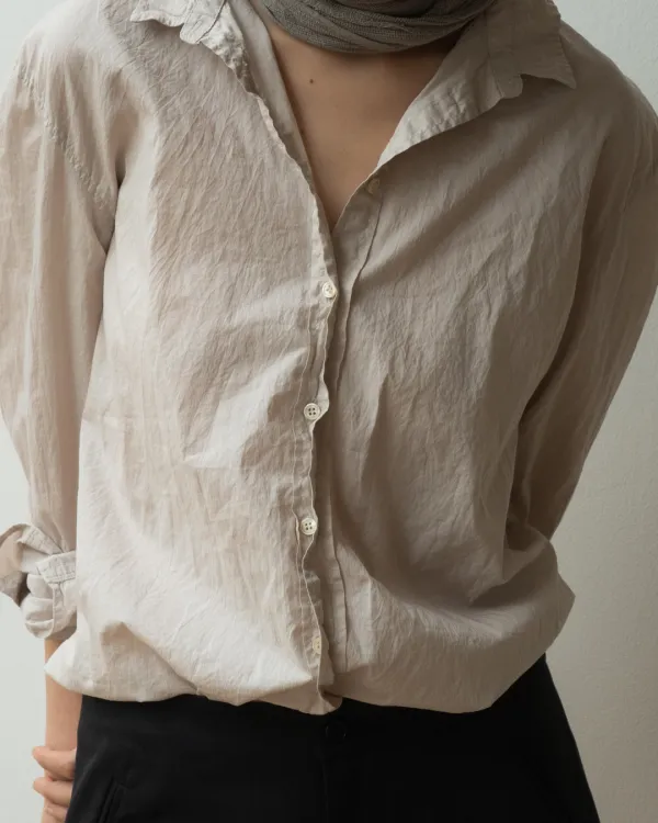 Vintage washed shirt (beige)