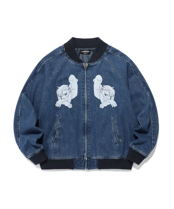 new heaven denim souvenir jacket[blue]