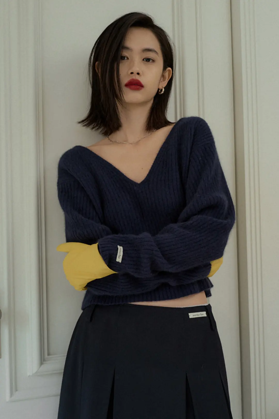오버듀플레어 RACCOON VOLUME KNIT_NAVY 상품 이미지 2