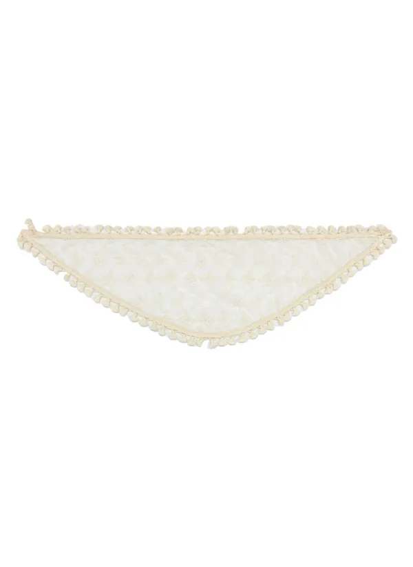 Floral Tassel Bonnet (Beige)