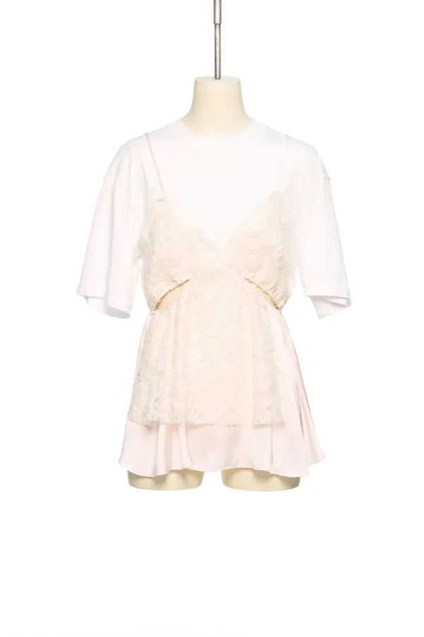 PS26 WHITE LACE SLIP LAYERED TOP