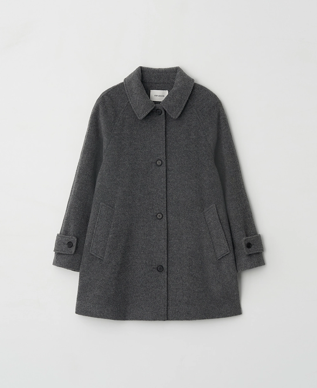 스텝어라운드 Merino Raglan Midi Coat_GREY 상품 이미지 3