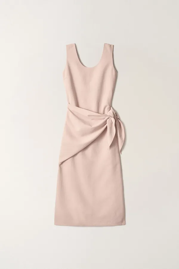 스카프 세트 스쿱넥 맥시 원피스 (Light pink)_2GMUOP10