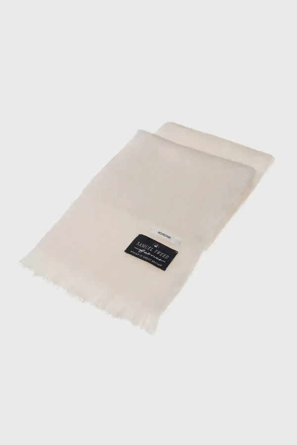 Samuel tweed muffler (ivory / camel / wine)