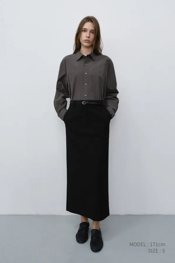 UNISEX REFINED COTTON SHIRT MUSHROOM_UDSH6C101CG