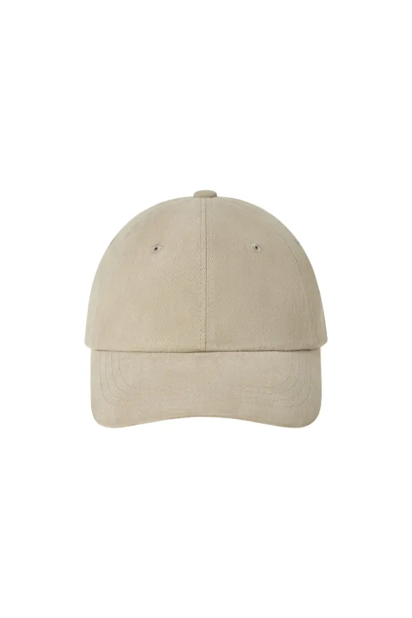 EMIS TAG BRUSHED BALL CAP-BEIGE