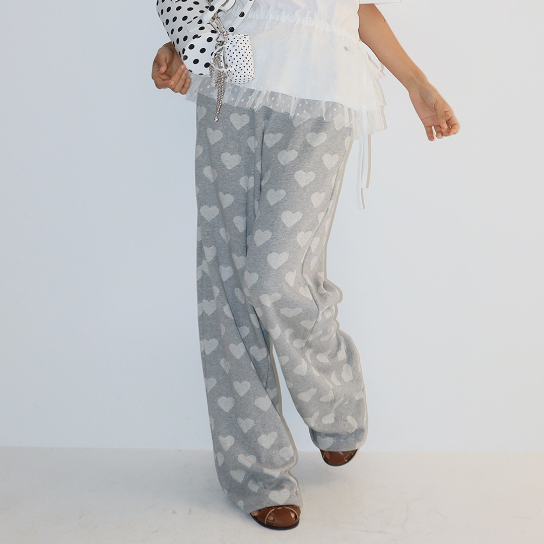 론론 HEART DOT TRAINING PANTS GREY 상품 이미지 2