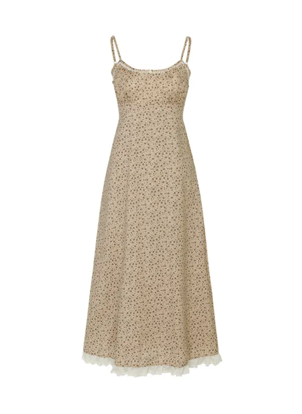 Country Floral Dress (Brown)