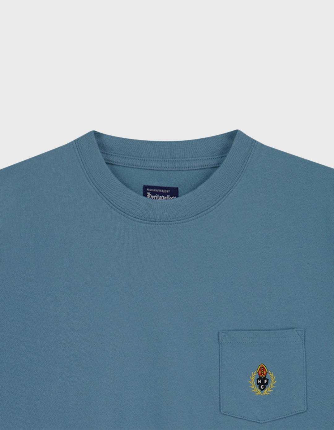 헤리티지플로스 CREST WASHED 14S POCKET T-SHIRT / Blue 상품 이미지 2