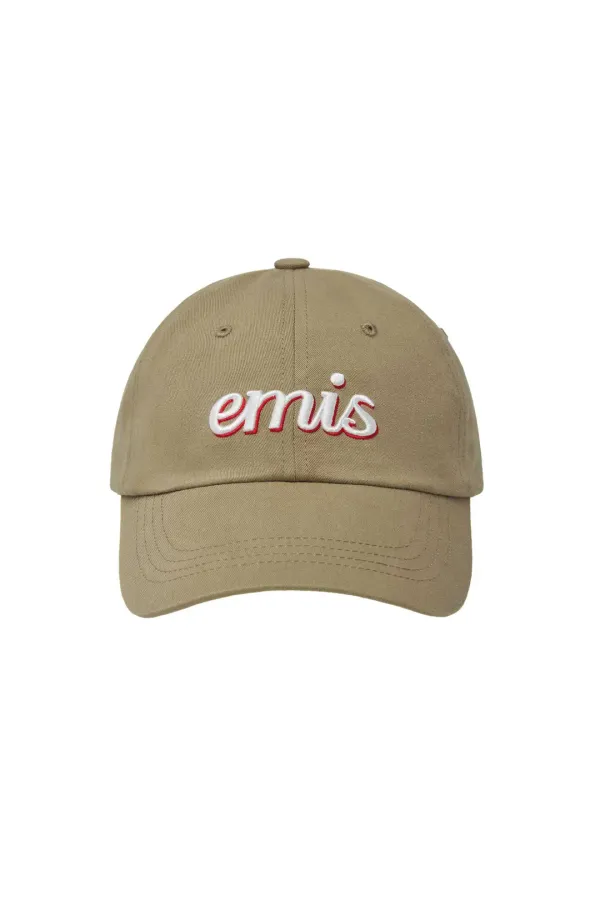 LAYERED LOGO BALL CAP-BEIGE