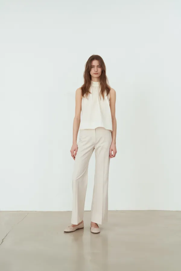 STANDARD SEMI BOOTSCUT SLACKS / BEIGE