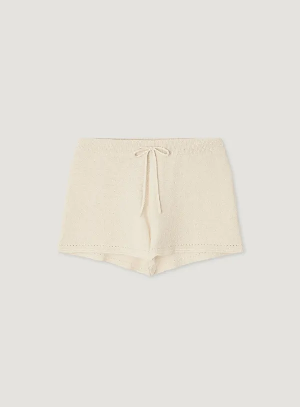 OASIS KNIT SHORTS_CREAM