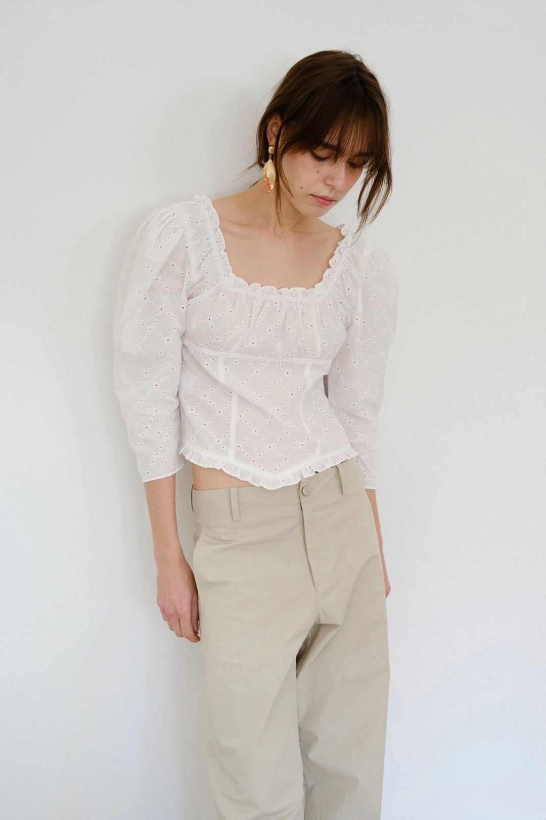 더릴 [2nd] Loire Lace Blouse_Ivory 상품 이미지 2
