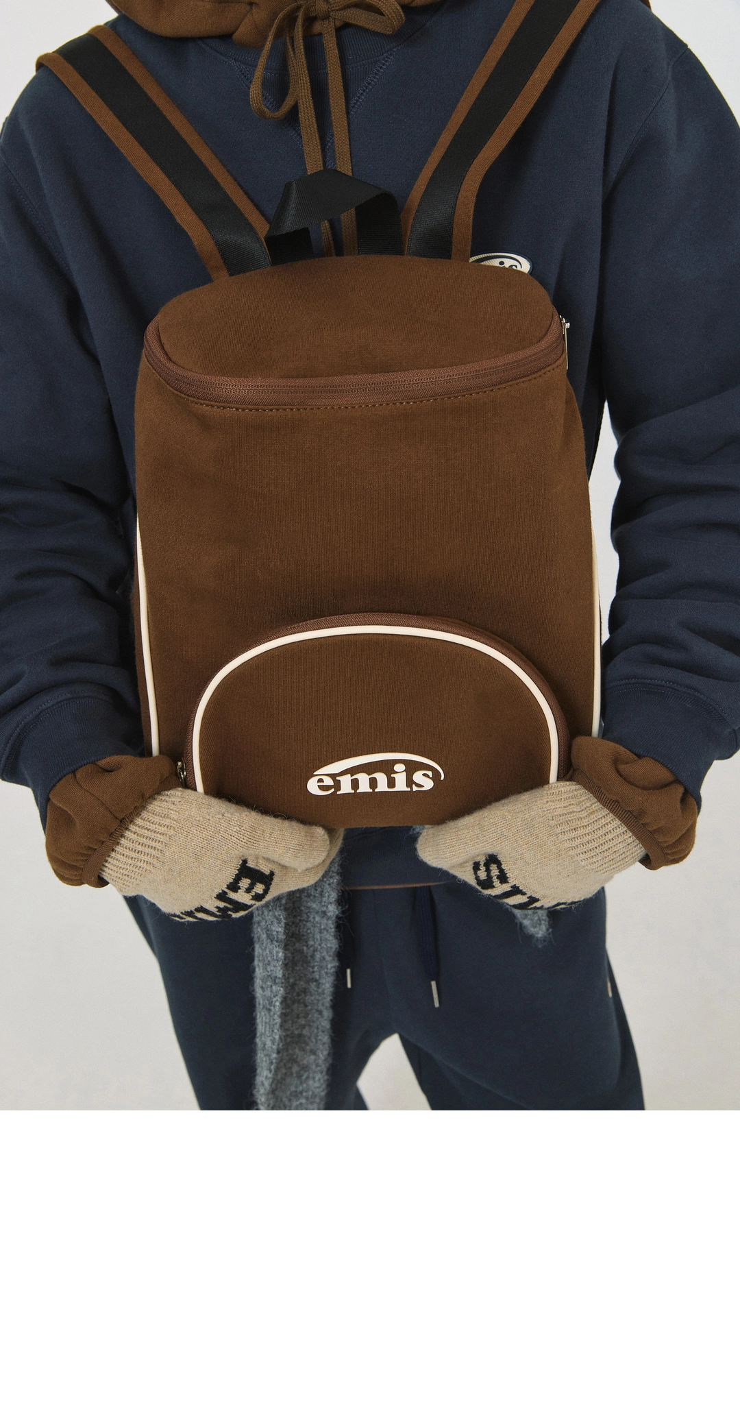 이미스 JERSEY LOGO BACKPACK-BROWN 상품 이미지 2
