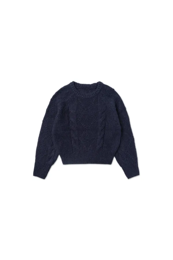 [이나pick] Cozy cable knit_navy