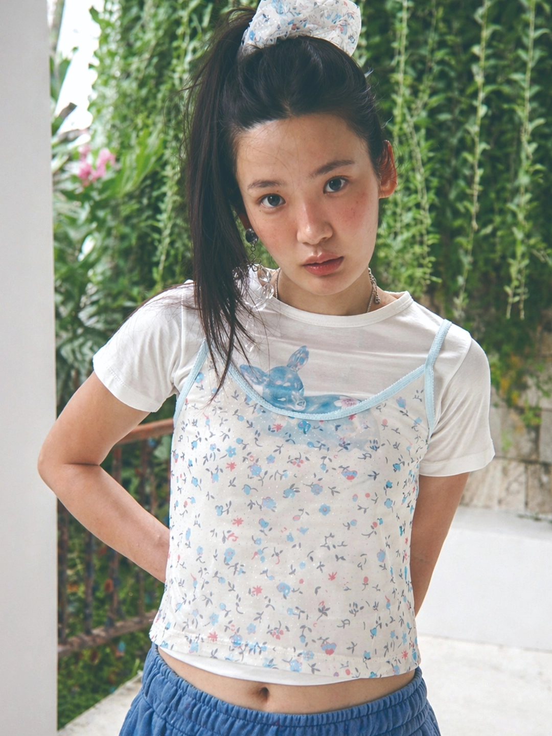 센토르 (5/20 예약배송) MESH LAYERED SLEEVELESS TOP_SKY BLUE 상품 이미지 1