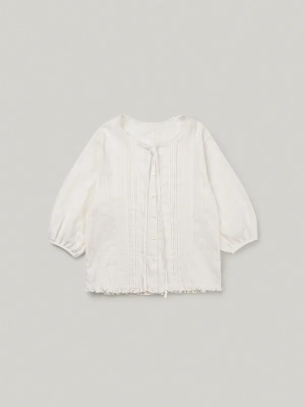 Lay Ruffle Blouse - White레이 러플 블라우스