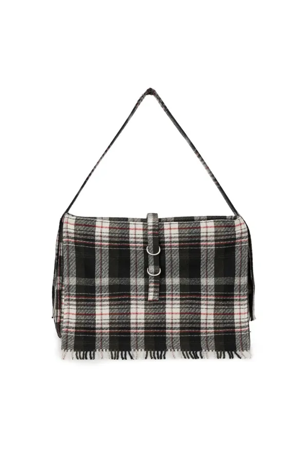 FRINGED STUD MESSENGER BAG, MULTI