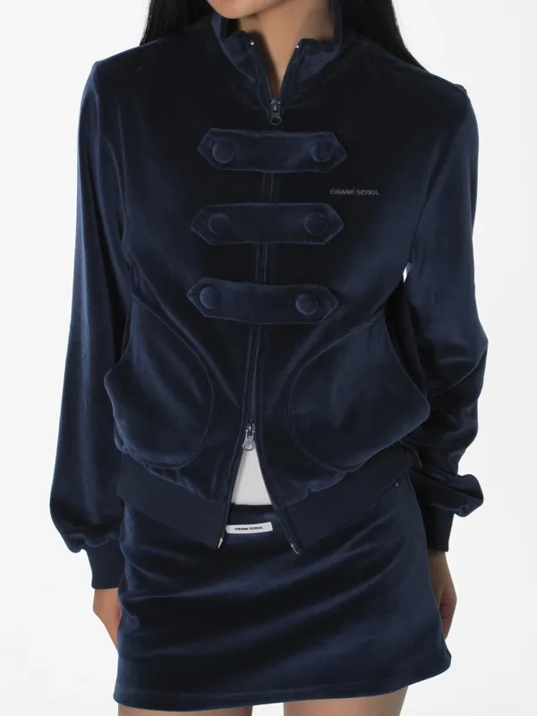 [Re-stock 09/23] TOGGLE TERRY ZIP-UP_NAVY