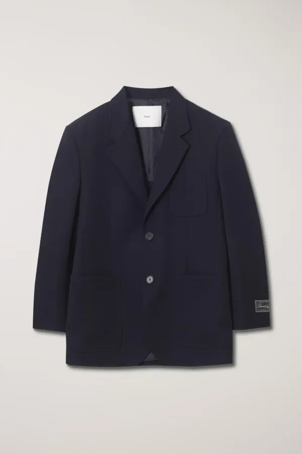 UNISEX OVERSIZED WOOL BLAZER NAVY