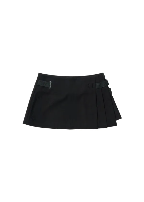 Pleated Wrap Skirt