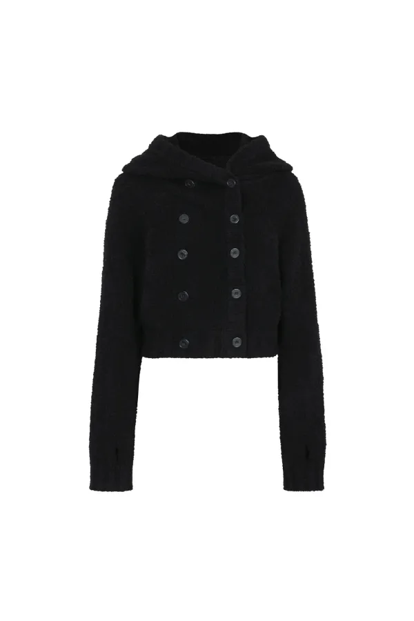 ANNE HOODIE CARDIGAN black