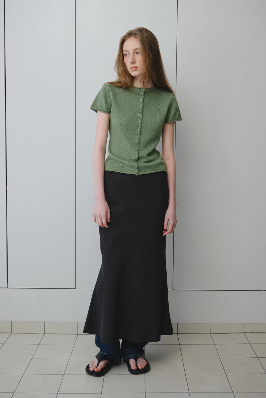 브렌다 브렌든 renee long skirt - black 상품 이미지 2