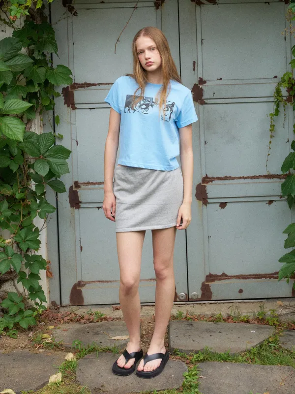 jersey mini skirt (melange)