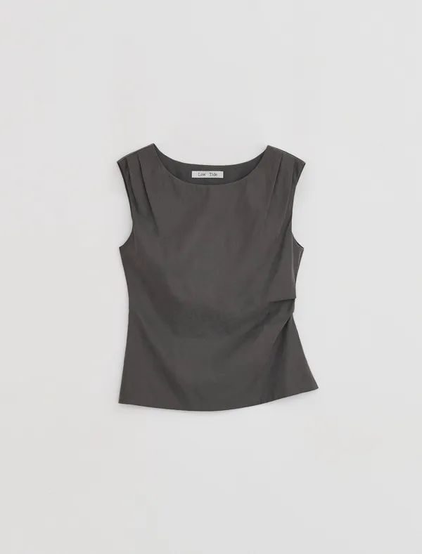 BOATNECK BLOUSE [GREY]