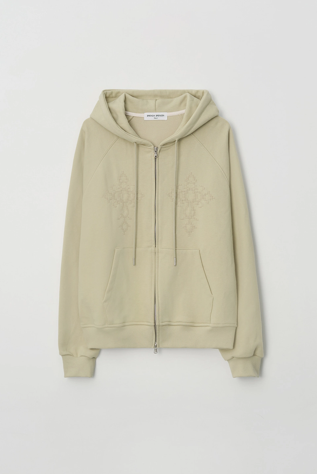 브렌다 브렌든 n.p hood zip-up - lime 상품 이미지 2