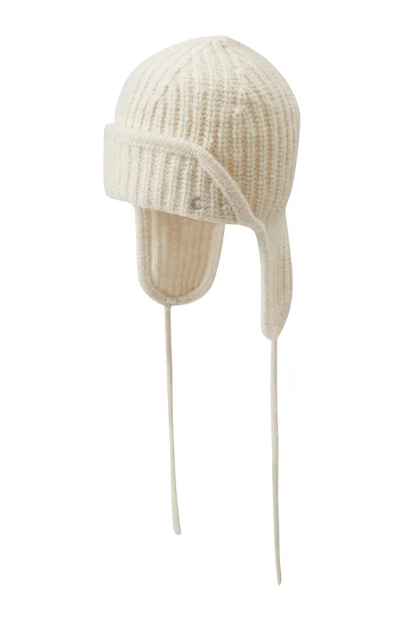 [25FW clove] Knit Trooper Hat (Ivory)