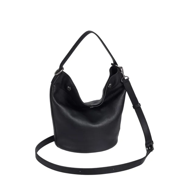 Perfec Button Up Flow Hobo M (퍼펙 버튼 업 플로우 호보 미듐) Black