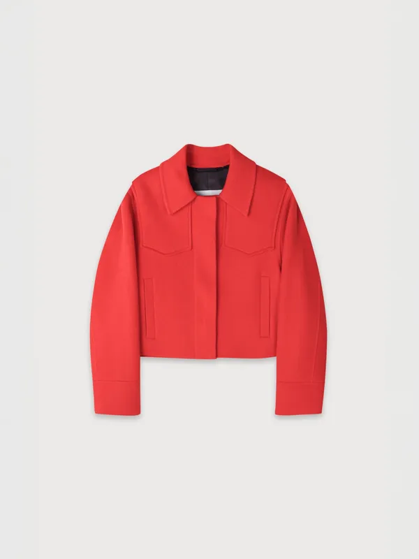 [REFURB] ZAHA Merino Wool Handmade Short Coat_Red