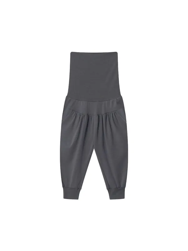 CAPRI SHIRRING PANTS CHARCOAL