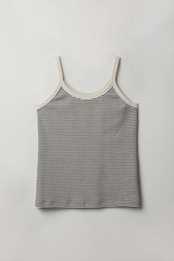 17TH / Stripe sleeveless top (Ivory)