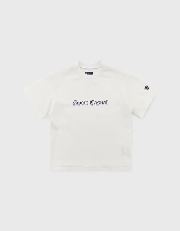 CHILDREN S&C 20S COMPACT YARN T-SHIRT / White
