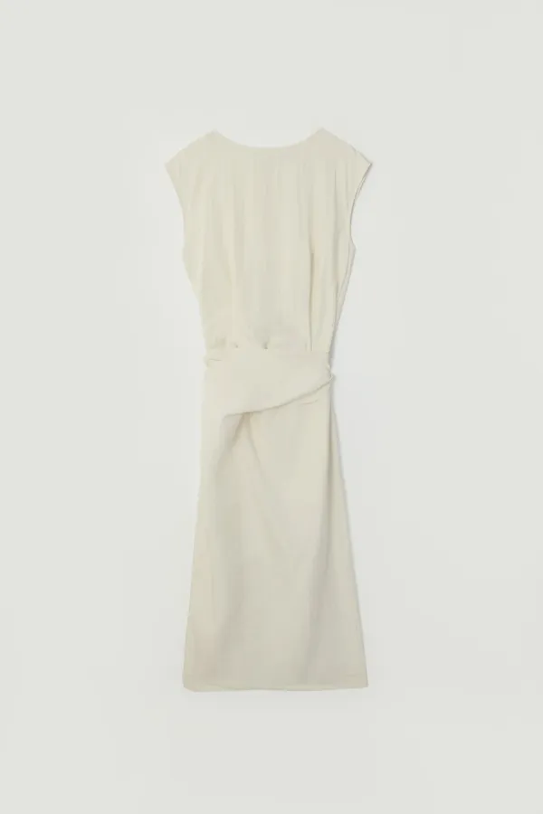 ARIA TWIST STRAP DRESS_CREAM