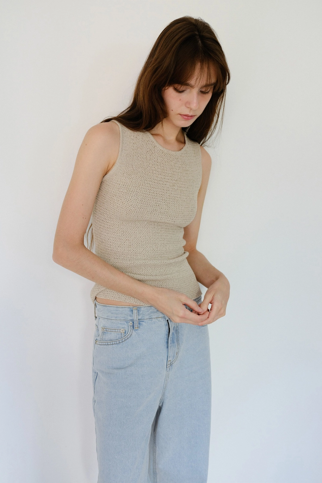 더릴 Melt Sleeveless Knit_Beige 상품 이미지 2