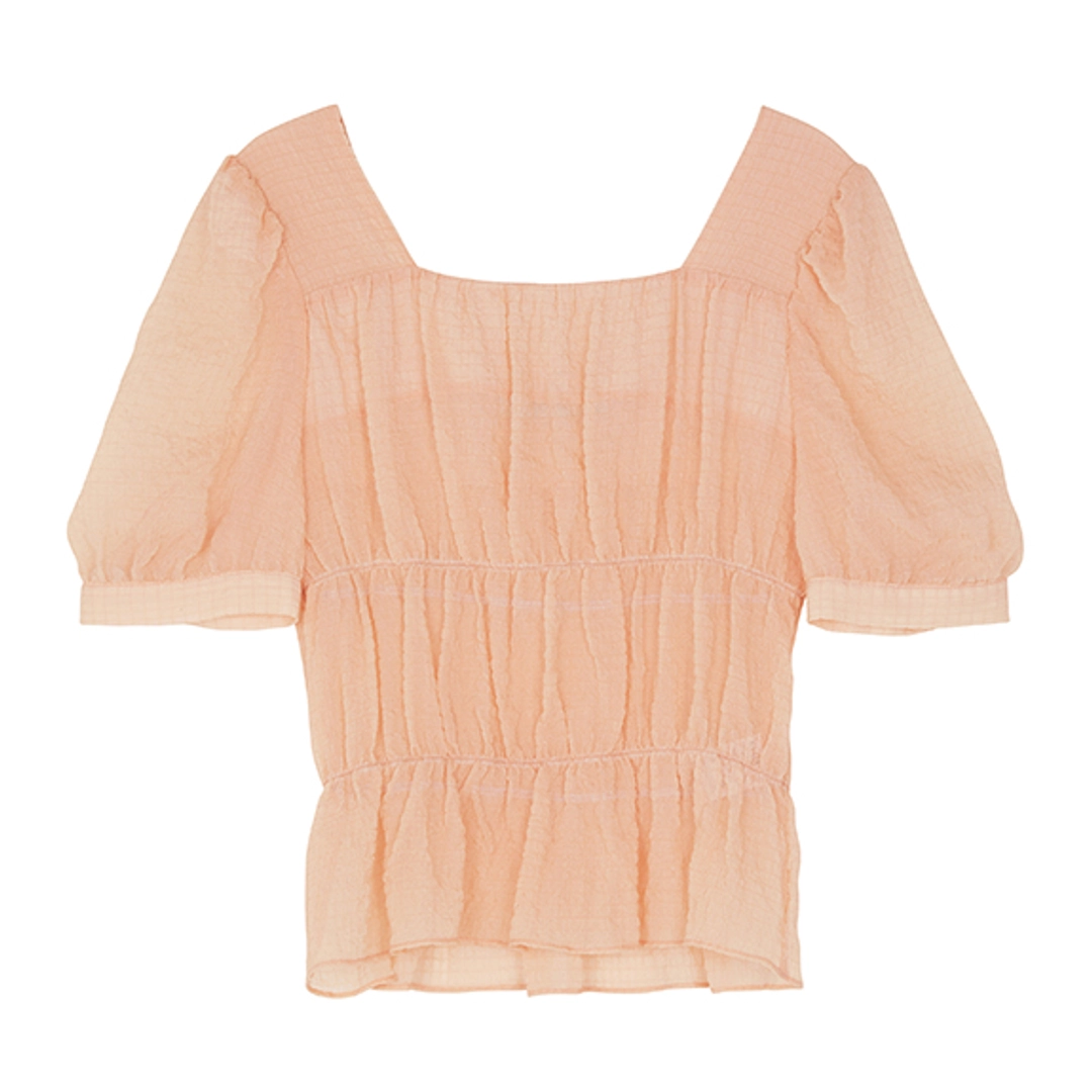 하케쉬 Bubble Square Blouse_Apricot 상품 이미지 1