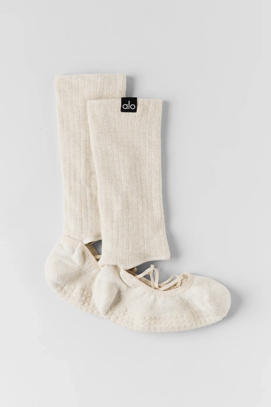 알로요가 Women's Strappy Siren Grip Sock - Oatmeal Heather 상품 이미지 1