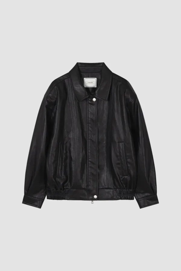 VINTAGE LEATHER BLOUSON JACKET_BLACK
