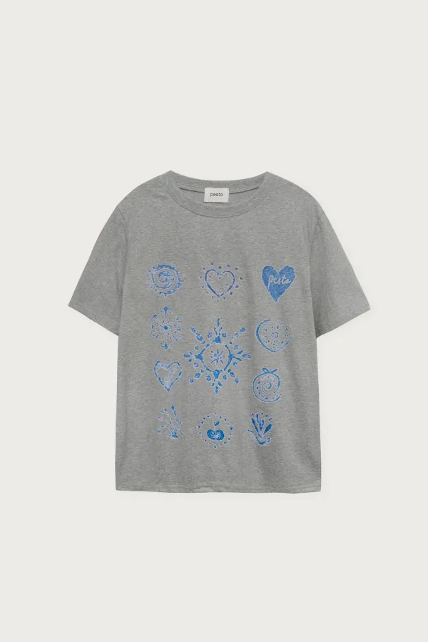 PATTERN T-SHIRT MOON