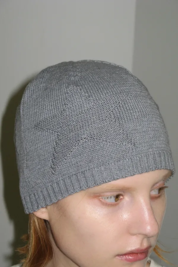 Jacquard Star Beanie (Grey)