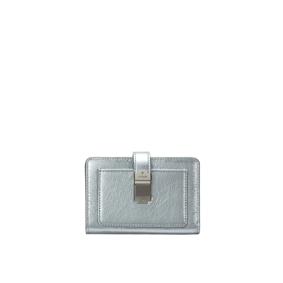 분크 [아울렛] Perfec Fold Half Wallet (퍼펙 폴드 반지갑) Silver 상품 이미지 1