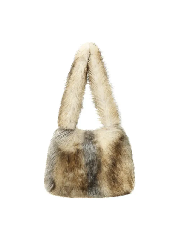 Furry Big Bag (Mix Brown)