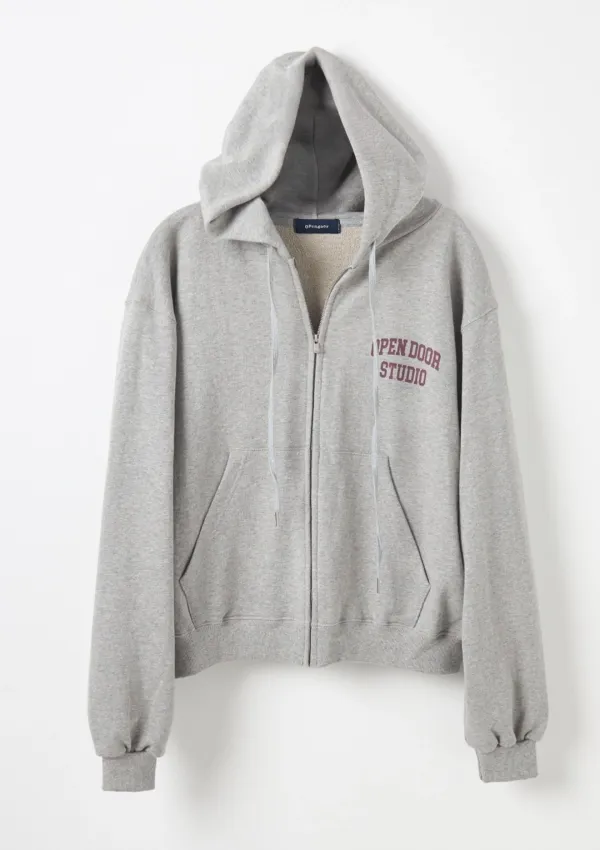 opendoor hooded zip-up GRAY