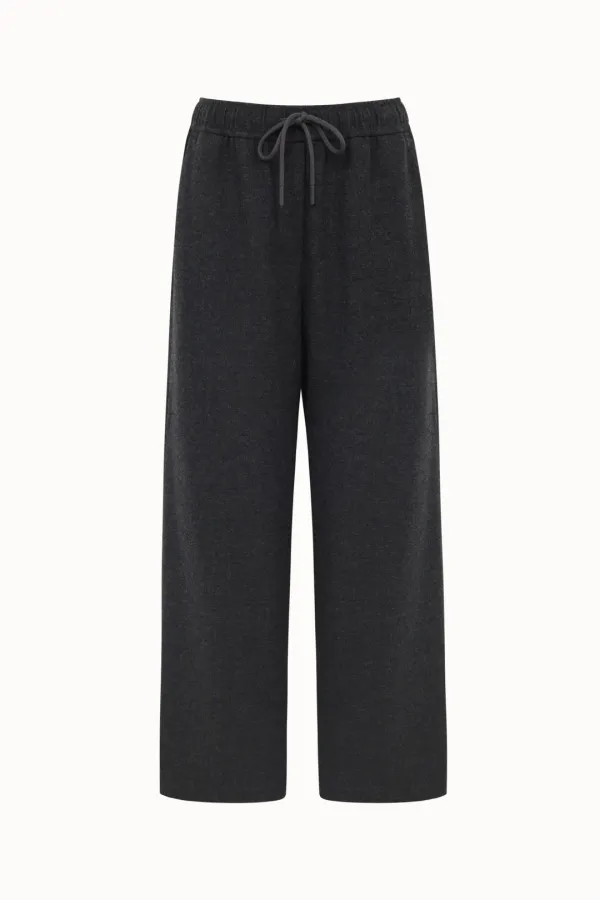 Wool Banding String Pants[LMBEWIPT503]-Charcoal